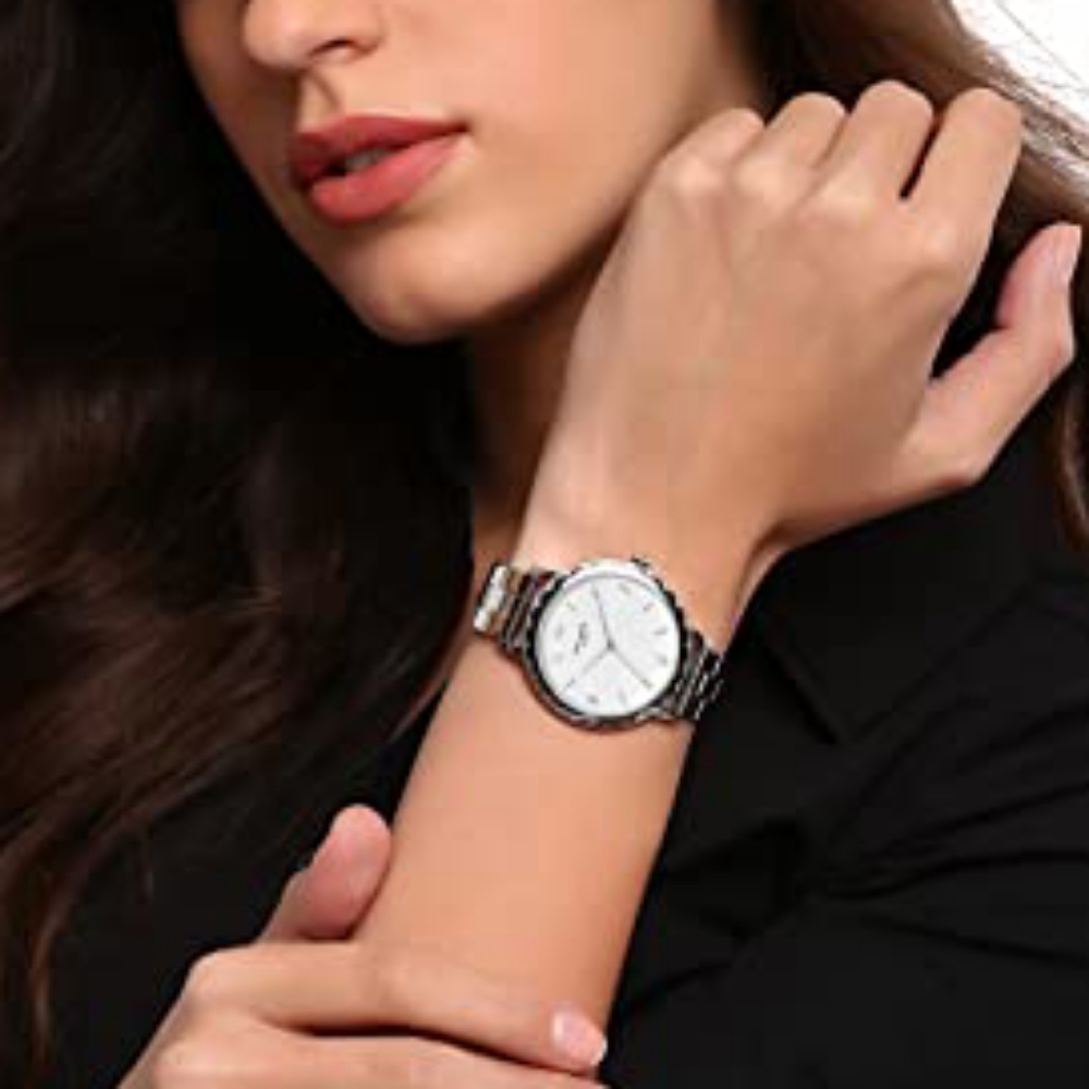 KATE SPADE NY CLASSIC WHITE DIAL STAINLESS STEEL WATCH